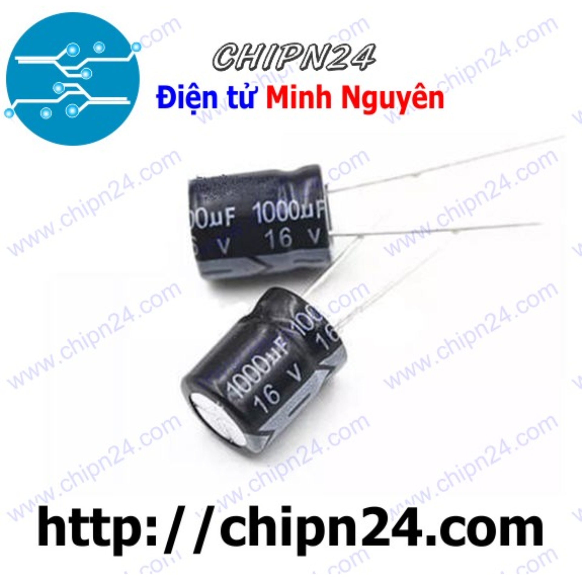 [5 con] (G36.1) Tụ hóa 1,000uF 16V (10x13mm) (1000uF 16V)
