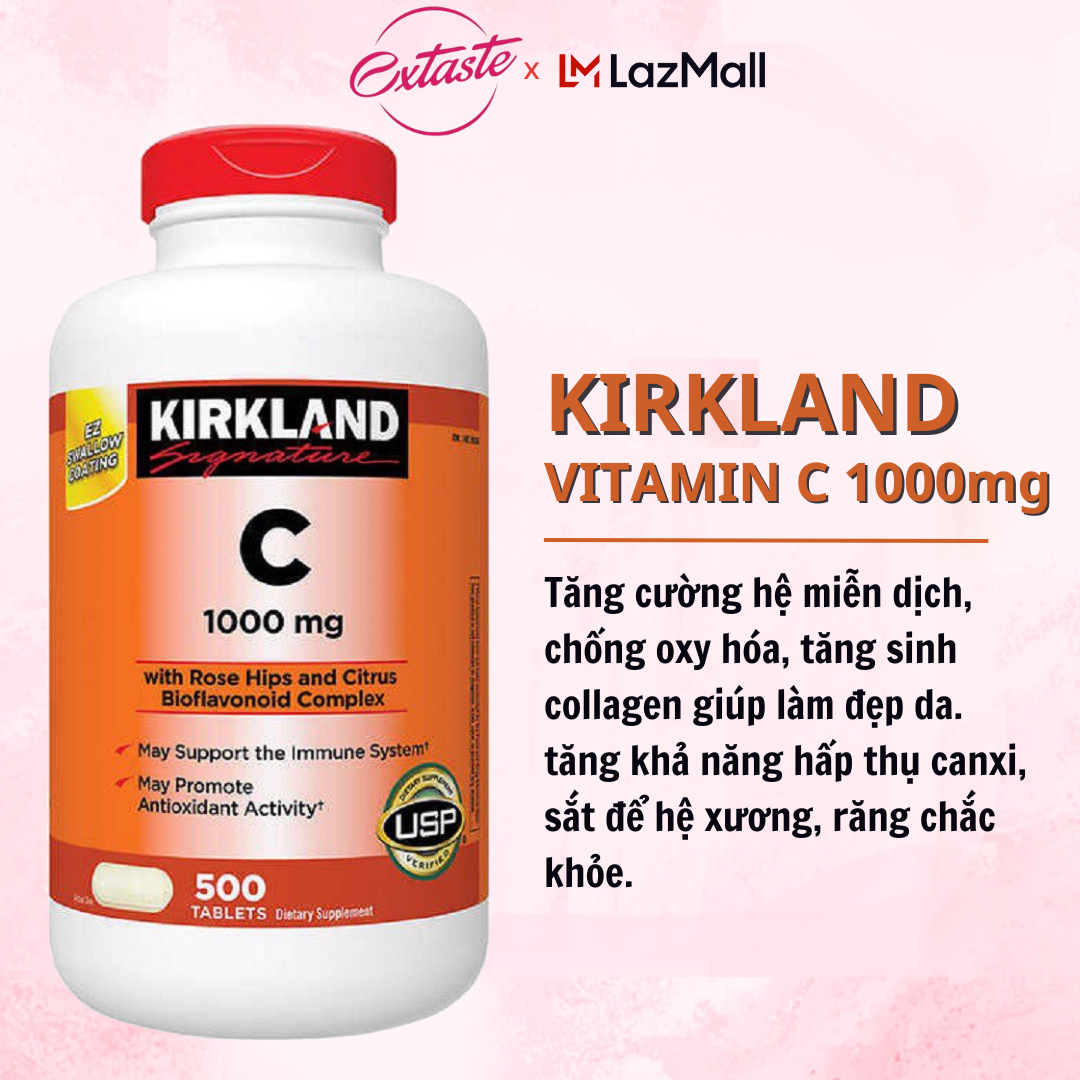 Viên Uống Bổ Sung Vitamin C Kirkland Signature Vitamin C