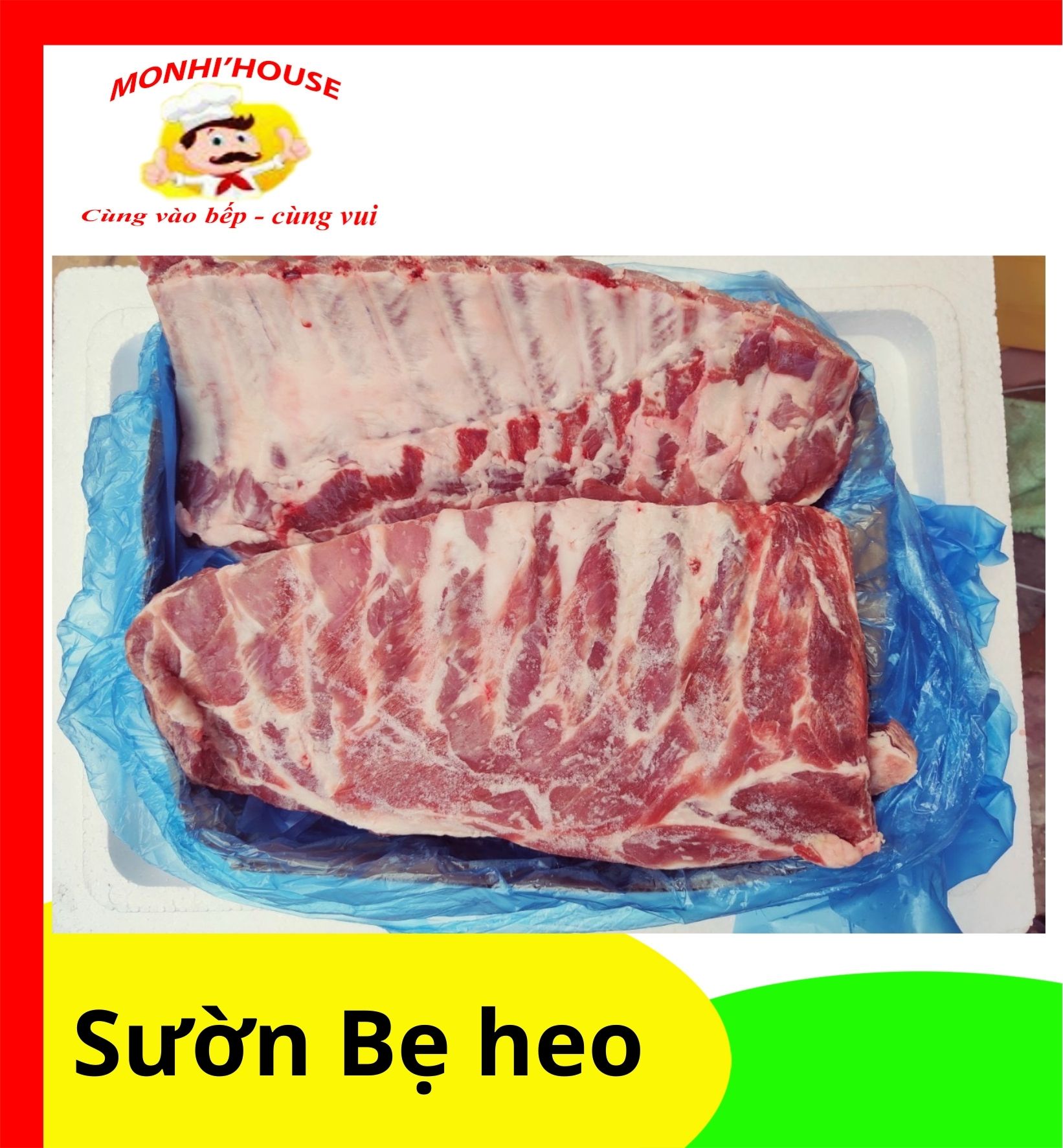 500g Sườn heo bẹ cánh buồm / Sườn heo nhập khẩu/ Giao hỏa tốc Tươi ngon _Tiện Lợi