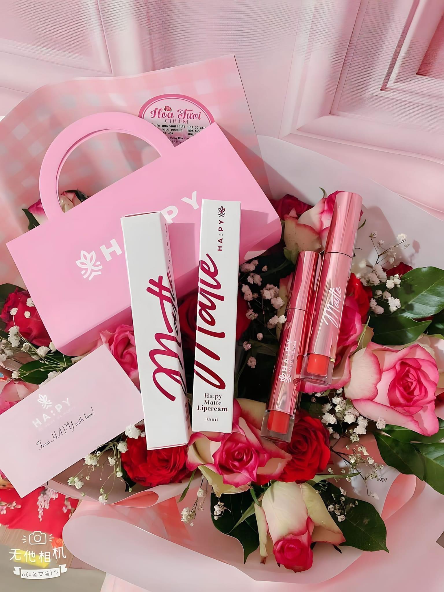 Son Kem Lì Hapy Siêu Lì Kháng Kháng Nước Không Trôi - Son Happy Matte Lipcream