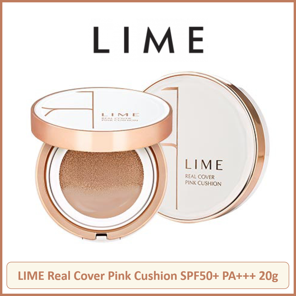[HCM]Phấn Nước LIME Real Cover Pink Cushion SPF50+ PA+++ 20g