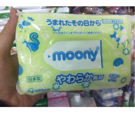 Giấy ướt Moony nội địa Nhật bịch 80 tờ