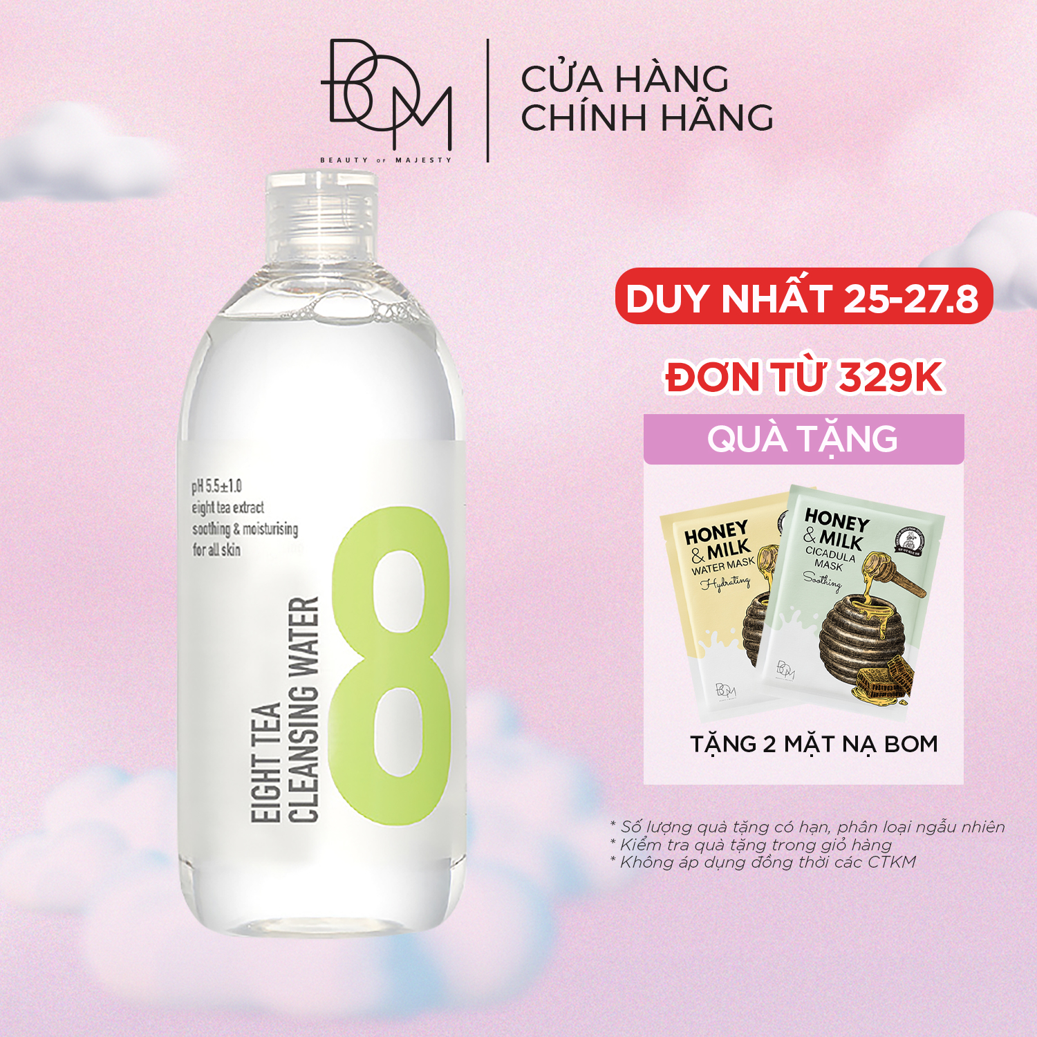 Tẩy trang 8 loại trà bom eight tea 500ml