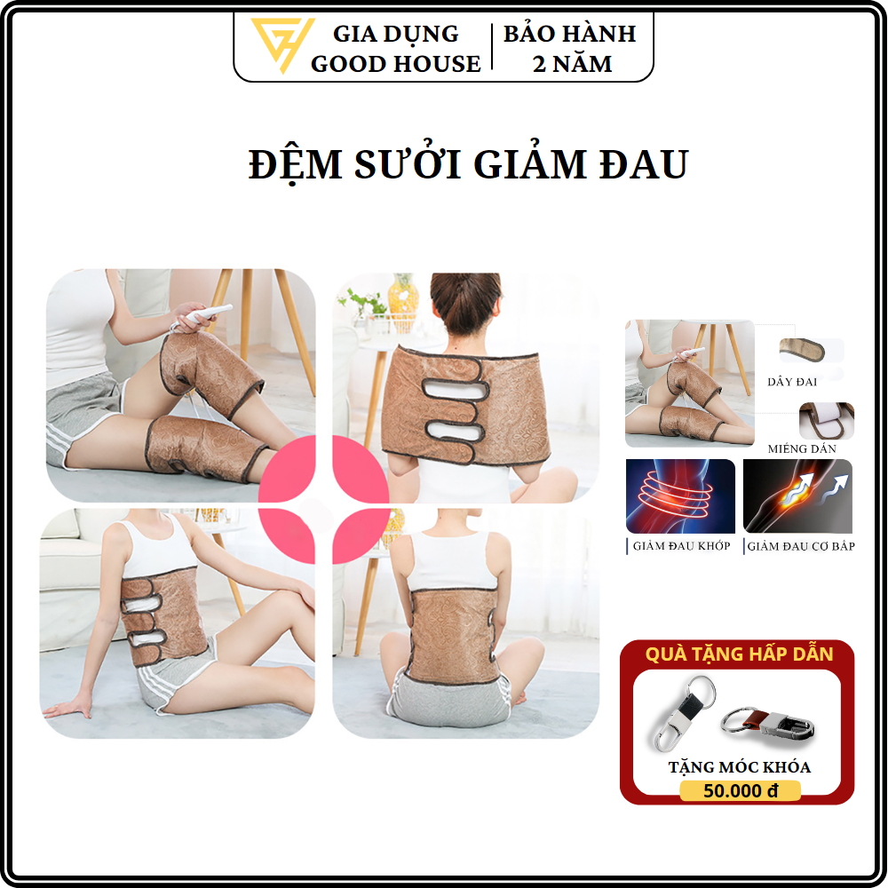 Đệm đầu gối làm nóng bằng điện, đệm đầu gối giữ ấm khớp gối, vật lý trị liệu hỗ trợ Nẹp Bảo vệ cho bệnh thấp khớp, sưởi ấm, chăm sóc xương. BẢO HÀNH 1 NĂM - LỖI 1 ĐỔI 1 TRONG 7 NGÀY.