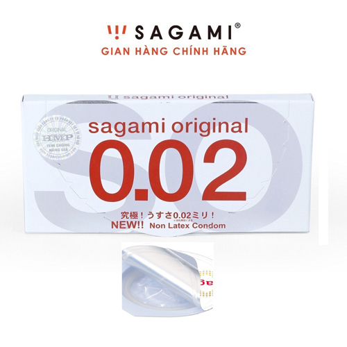 [HCM]Bao cao su Sagami Original 002 - Siêu mỏng - Hộp 2 chiếc
