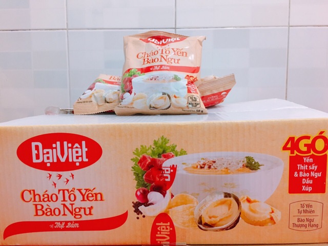 Cháo Tổ Yến Bào Ngư Đại Việt Thùng 30 gói