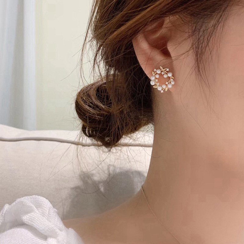 Bông tai thời trang vòng nguyệt quế phong cách hàn quốc cực đỉnh
