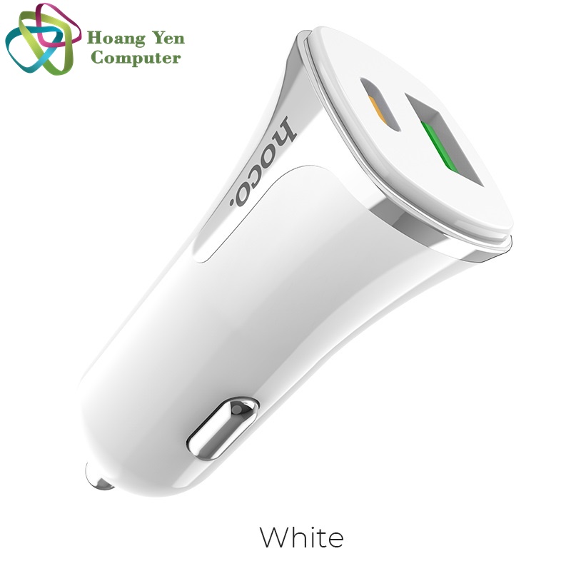 [HCM]Cốc Sạc Nhanh Xe Hơi Hoco Z31A (PD 18W + QC3.0) 2 Cổng Sạc | Cốc sạc ô tô - Bảo hành 1 năm - Hoàng Yến Computer