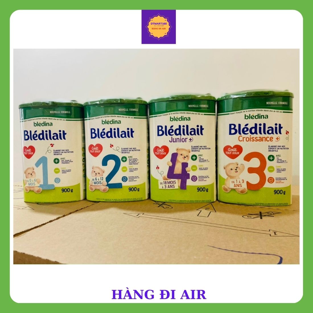 Sữa bledina bledilait số 1, 2, 3, 4 sữa tăng cân cho bé hộp 400g, 900g date t6/2023