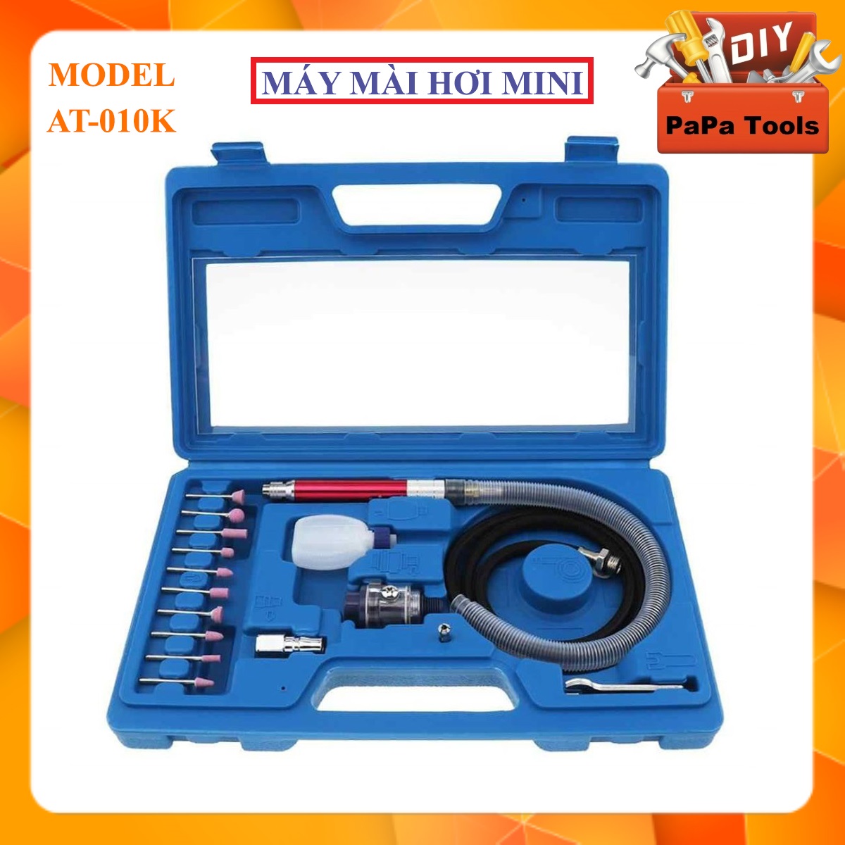 (FreeshipMAX) Bộ máy mài hơi cầm tay dạng bút AK-3821 16PC , Máy mài hơi cầm tay - Máy mài hơi mini - Máy mài cầm tay dùng khí nén-PAPATOOLS