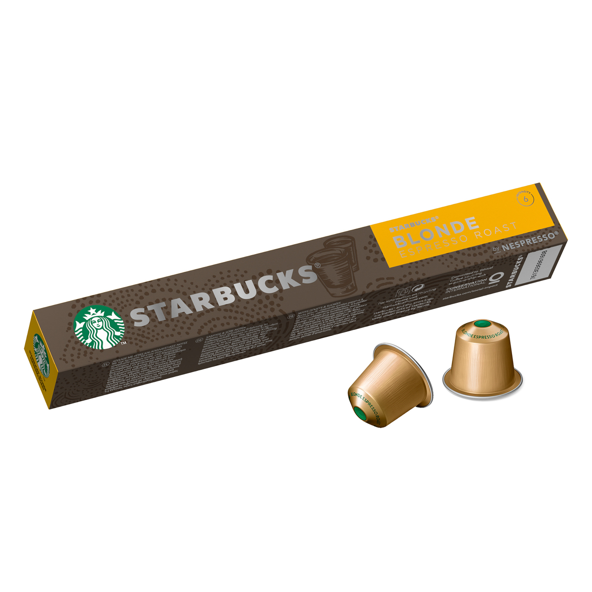Thanh 10 viên nén Starbucks Blonde Espresso pha máy Nespresso DATE 10 2023