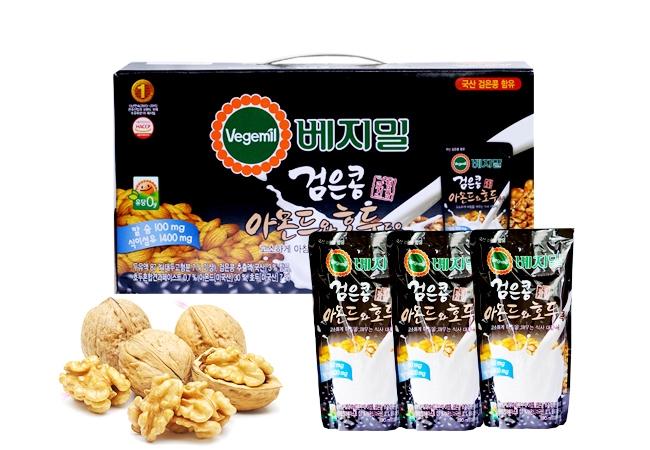 Sữa đậu đen óc chó hạnh nhân Vegemil Hàn Quốc Thùng 20 túi (190ml/Túi) (10.11.2022)