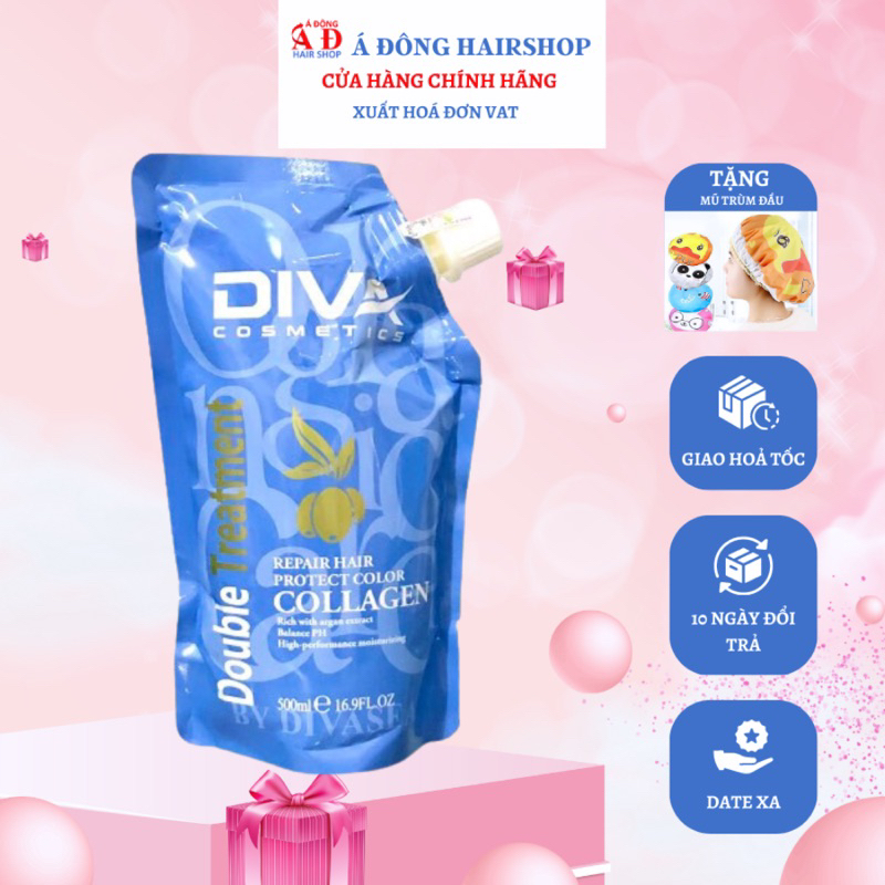 Hấp dầu collagen DIVA cho tóc khô hư tổn 500ml