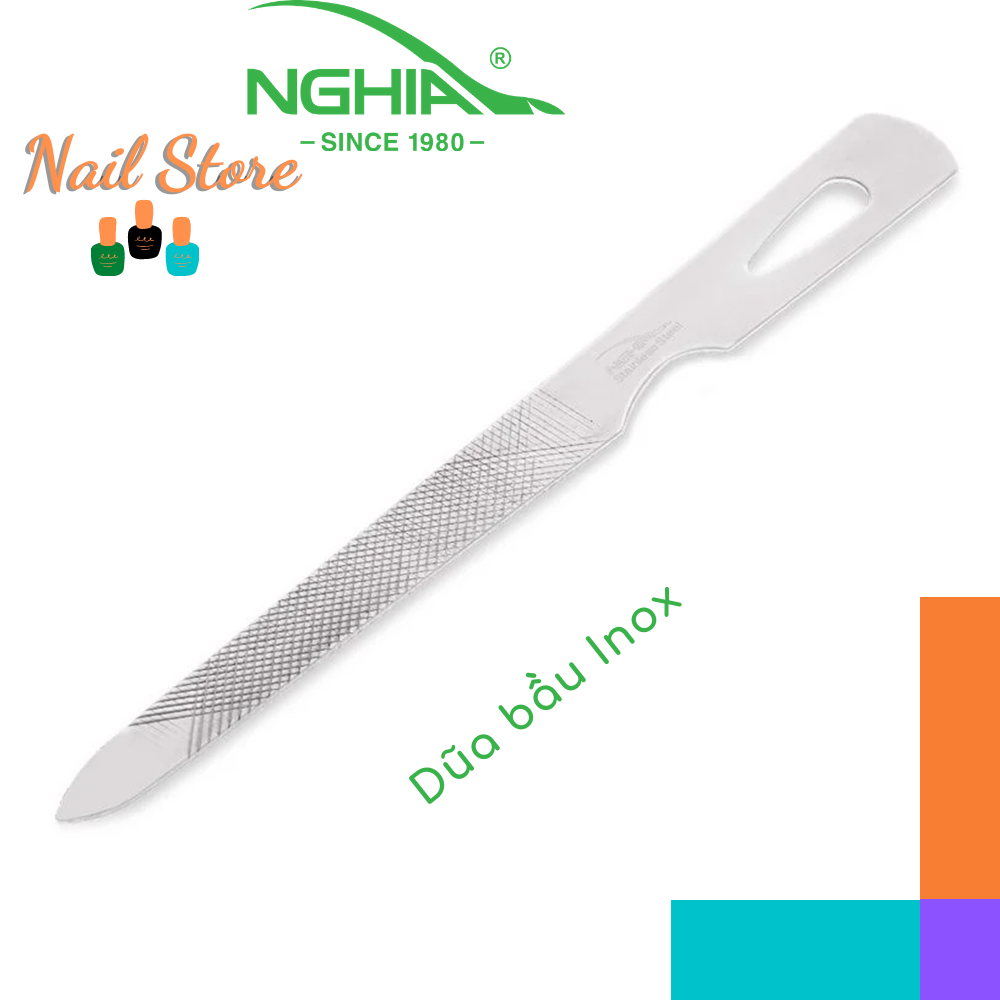 Dũa bầu inox, dũa móng tay tiện dụng - kềm nghĩa chính hãng