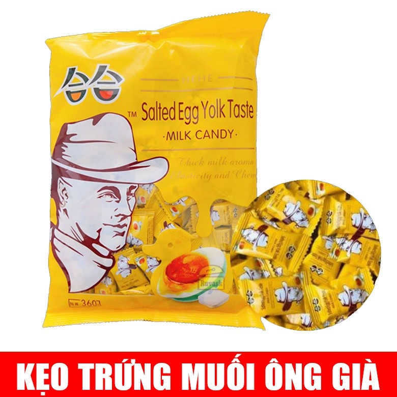 [ KẸO MỀM - NGON KHÓ CƯỠNG ] 10 Viên Kẹo Trứng Muối Cao Bồi Salted Egg York Đài Loan (Date: 12 tháng)- Đồ ăn vặt- Ăn Vặt- Bách Hoá online-UY Tín