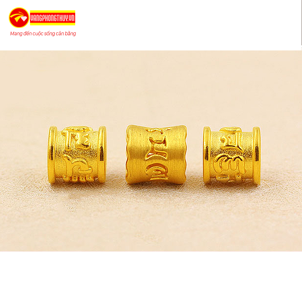 Charm trụ omani padme hum vàng 24k - kioj
