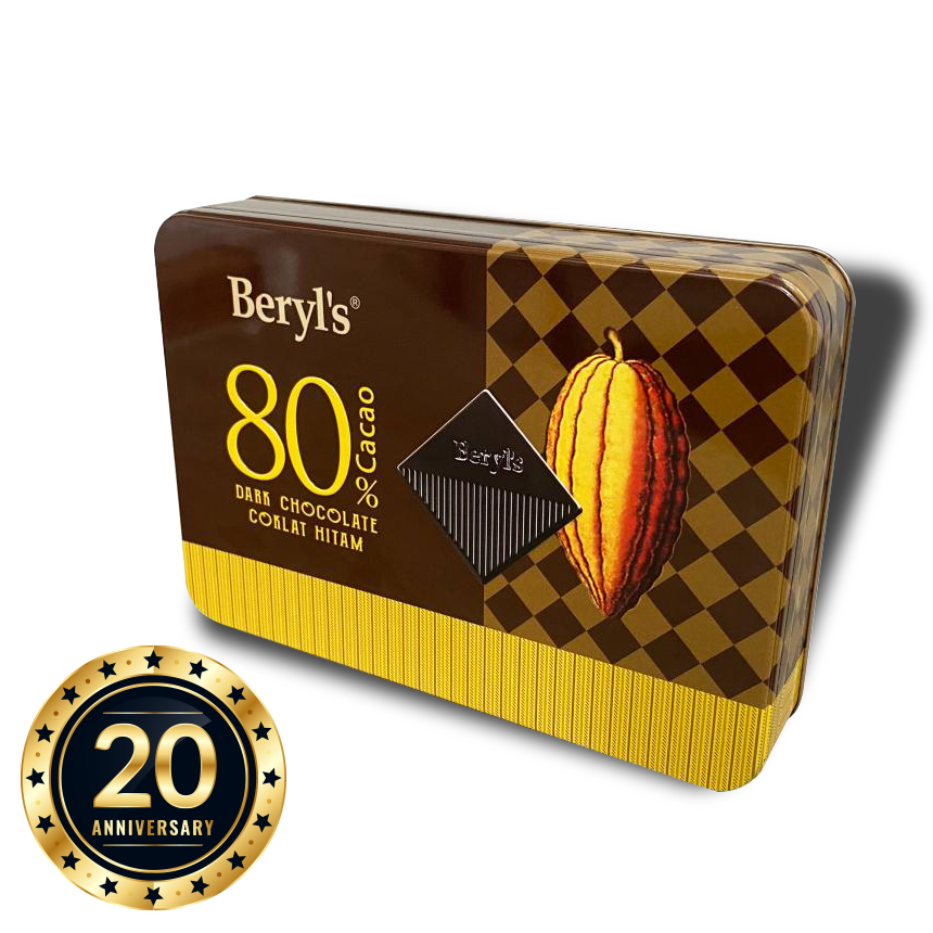Kẹo socola beryl cacao dark 80%-99% hộp thiếc 108g