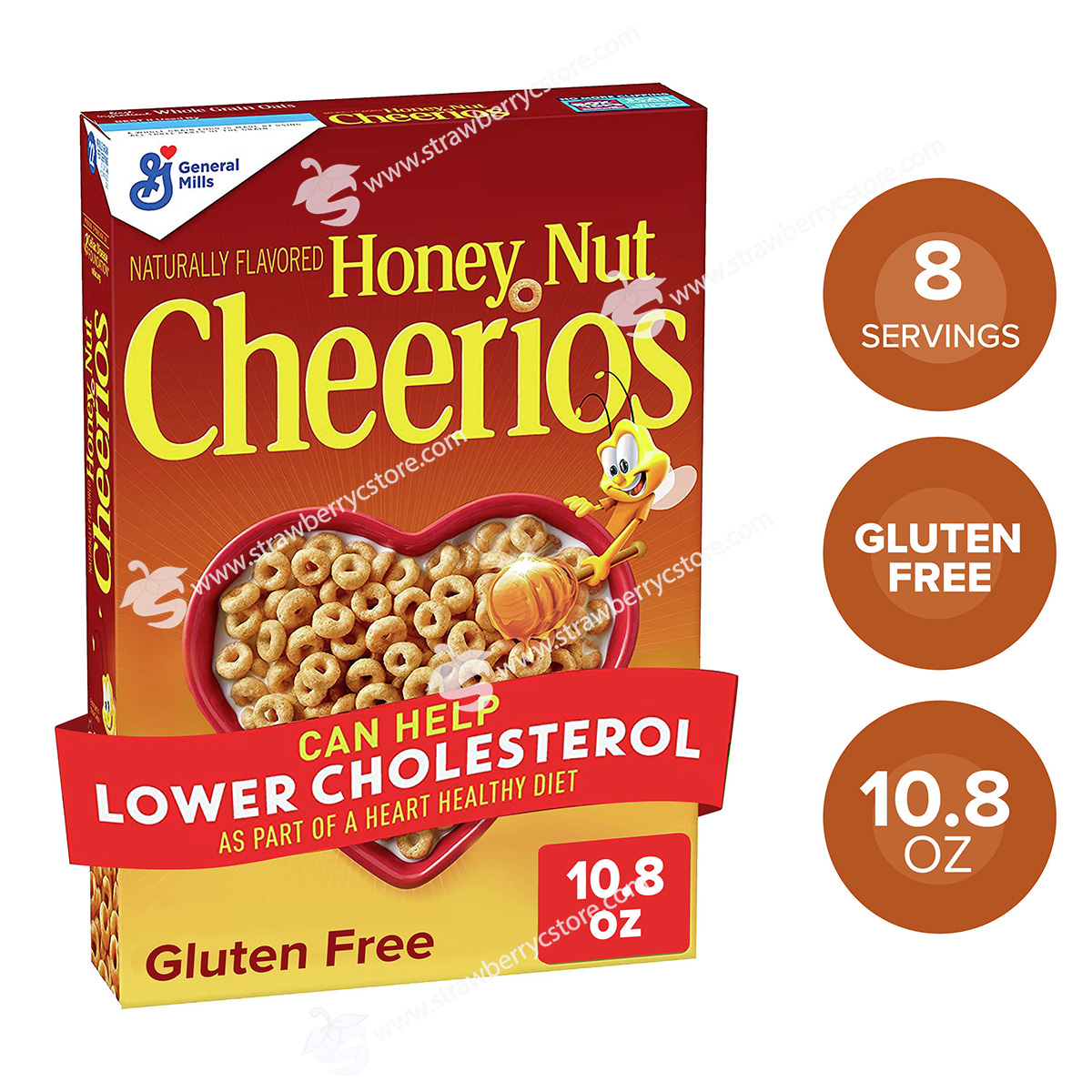 Ngũ Cốc Ăn Sáng Mật Ong General Mills Honey Nut Cheerios, Hộp 306g (10.8 Oz.)