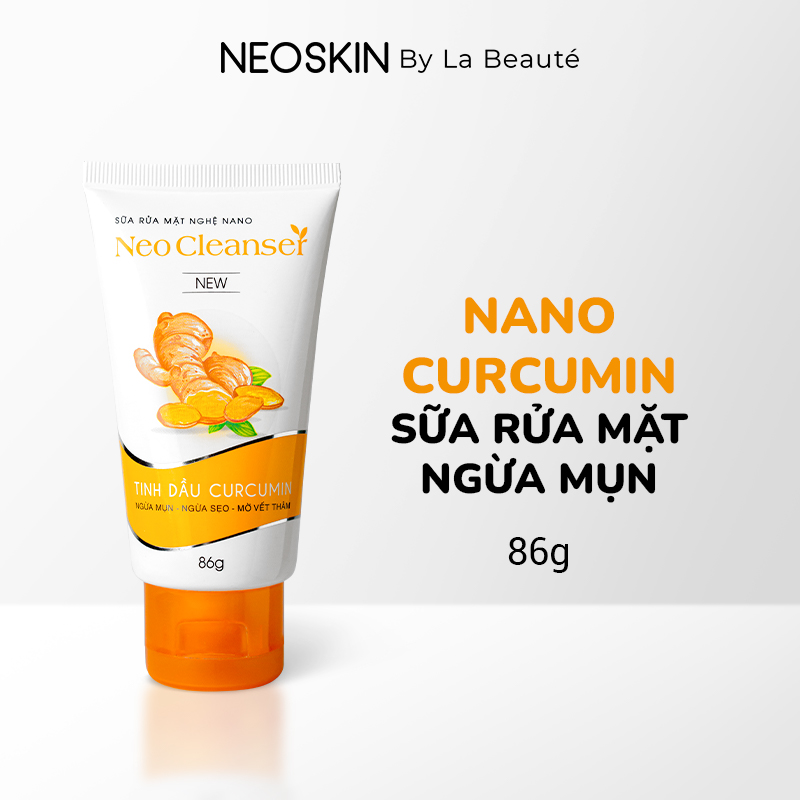 Sữa Rửa Mặt Nghệ NEOCLEANSER Ngừa Mụn Thâm Sẹo Loại Bỏ Bã Nhờn Làm Sạch Da 86g