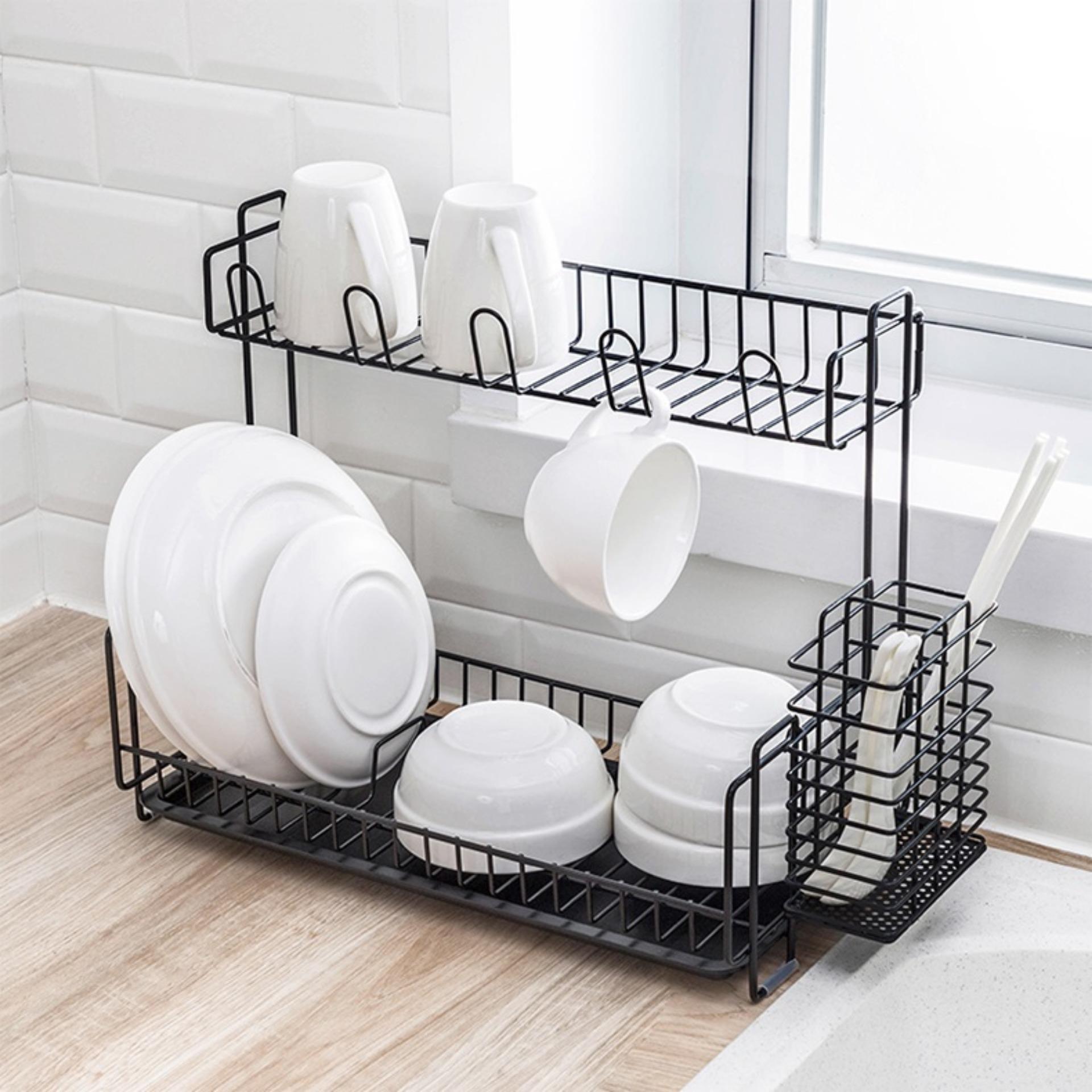 Kệ úp chén đĩa đa năng có khay hứng nước xuất nhật