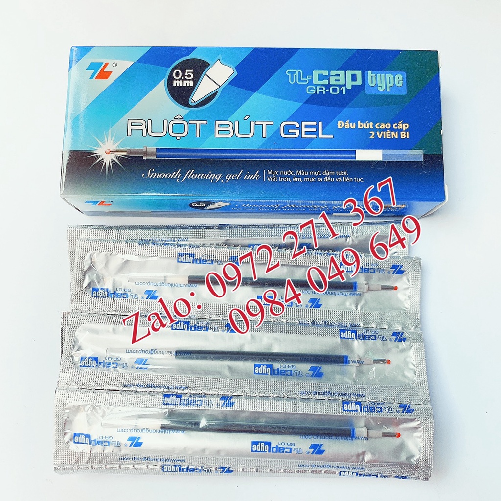 Combo 12 ruột bút sunbeam gel -08 tl, ngòi 0.5mm - ruột bút gel gr-01