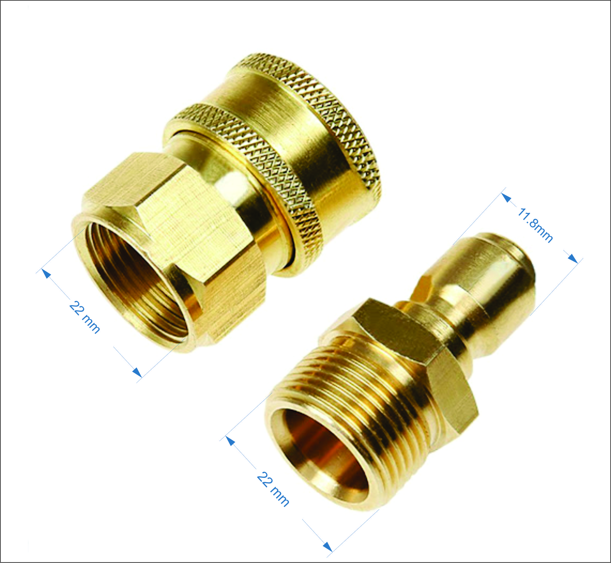 Khớp nối nhanh dây cao áp rửa xe t22-n22/15