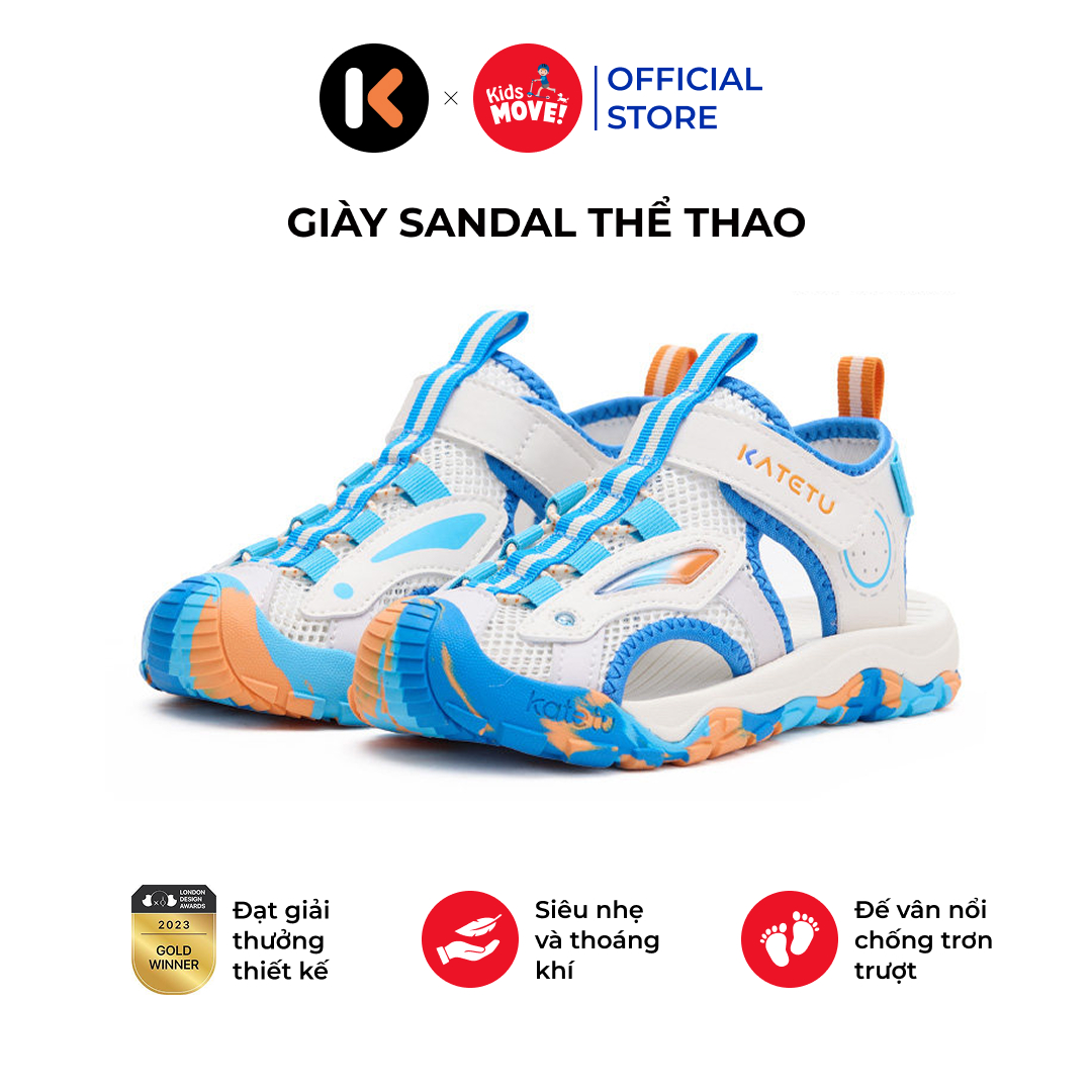 Giày sandal thể thao cho bé Katetu X6BF010 đế EVA cao su chống trượt, lót Tencel, siêu nhẹ