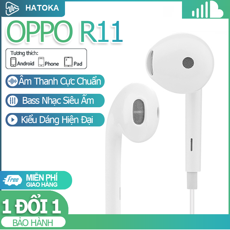 Tai nghe oppo r11 - tai nghe nhét tai oppo r11 trắng có bảo hành 100%