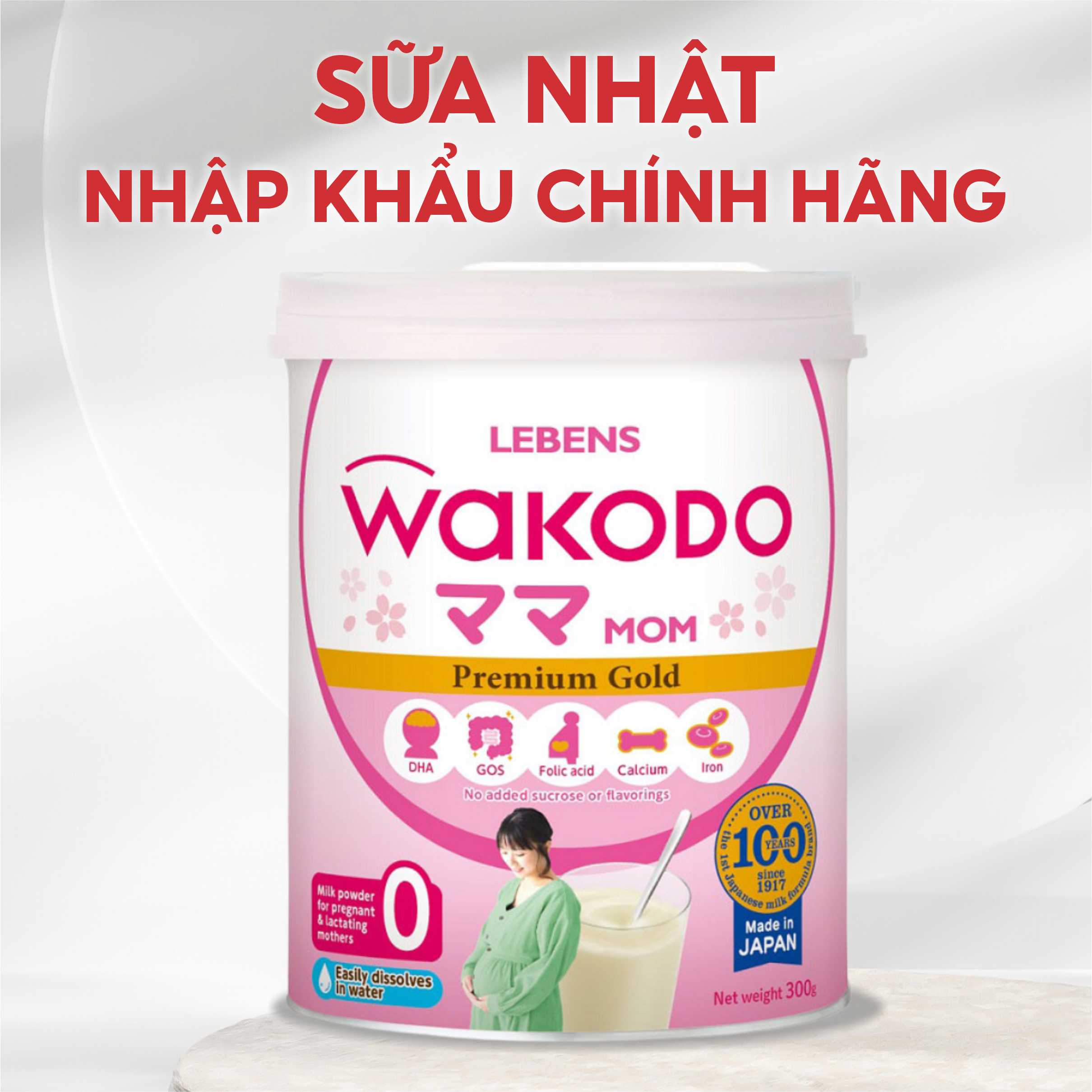 Sữa dinh dưỡng bầu Wakodo Mom nhập khẩu Nhật Bản lon 830g