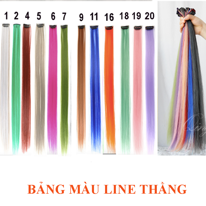 Tóc giả nữ đẹp kẹp light xoăn và thẳng, kiểu tóc nữ giả nhiều màu hót hít phong cách light tóc giả hàn quốc - LIGHT TÓC