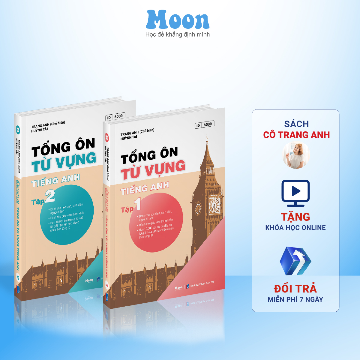 Sách Tổng ôn từ vựng tiếng anh cô Trang Anh Moonbook