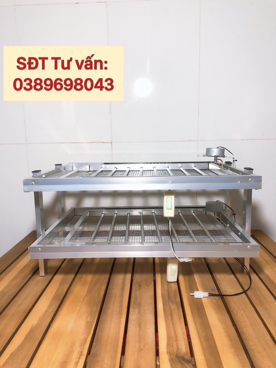 2 Khay đảo trứng bằng nhôm tự động chuyên dùng cho máy ấp trứng (gà 108 quả),vịt, cút, trĩ, bồ câu