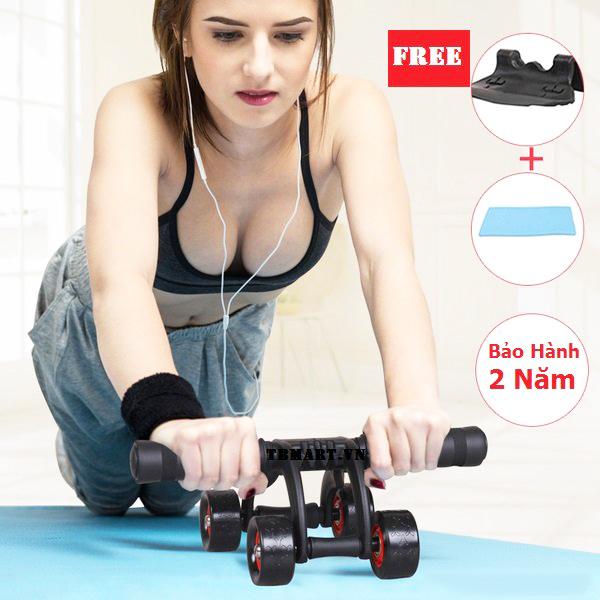 Con lăn tập cơ bụng 4 bánh cao cấp KAMA Ab Roller,dụng cụ tập thể hình,tập GYM,dụng cụ tập thể lực, dụng cụ tập cơ bụng sáu múi