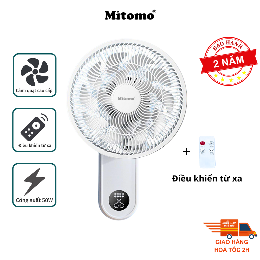 Quạt treo tường điện tử Mitomo FTT-60AEC, Động cơ DC hoạt động siêu êm