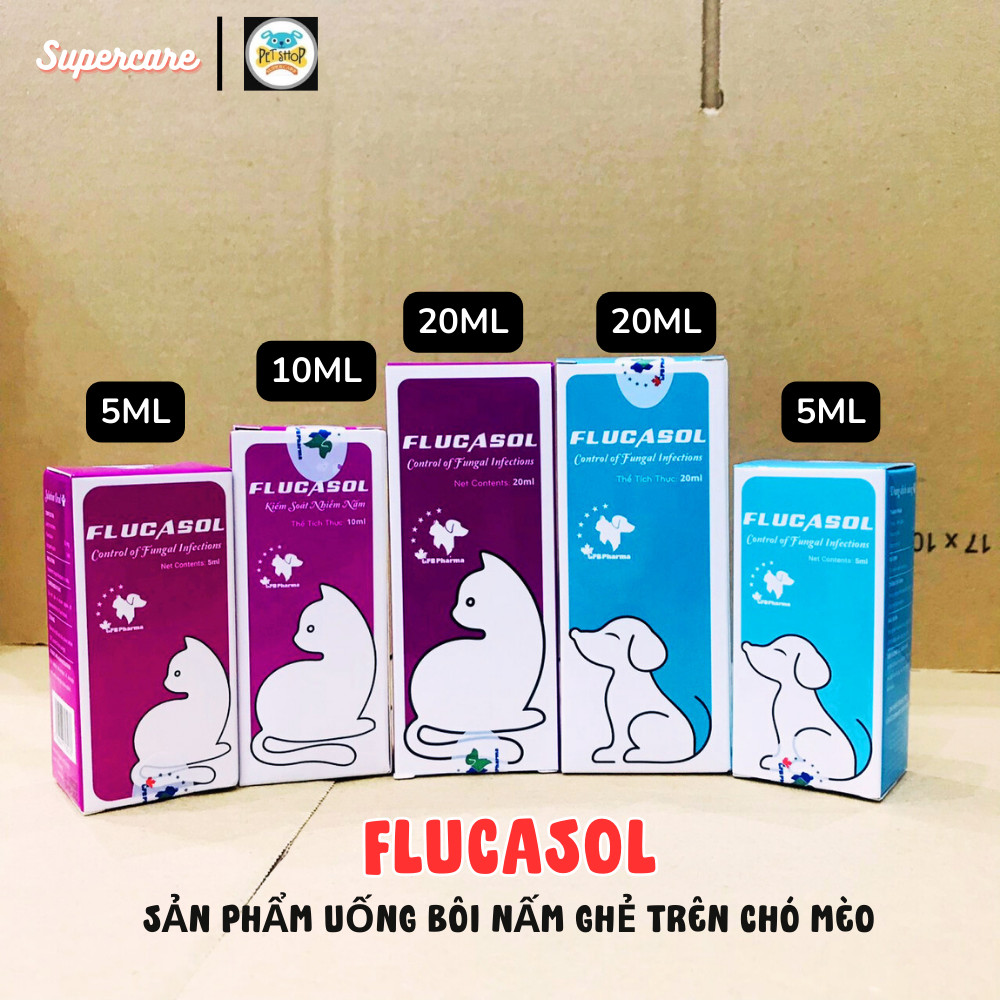 Sản Phẩm Uống & Bôi Trị Nấm Ghẻ Trên Chó Mèo FLUCASOL