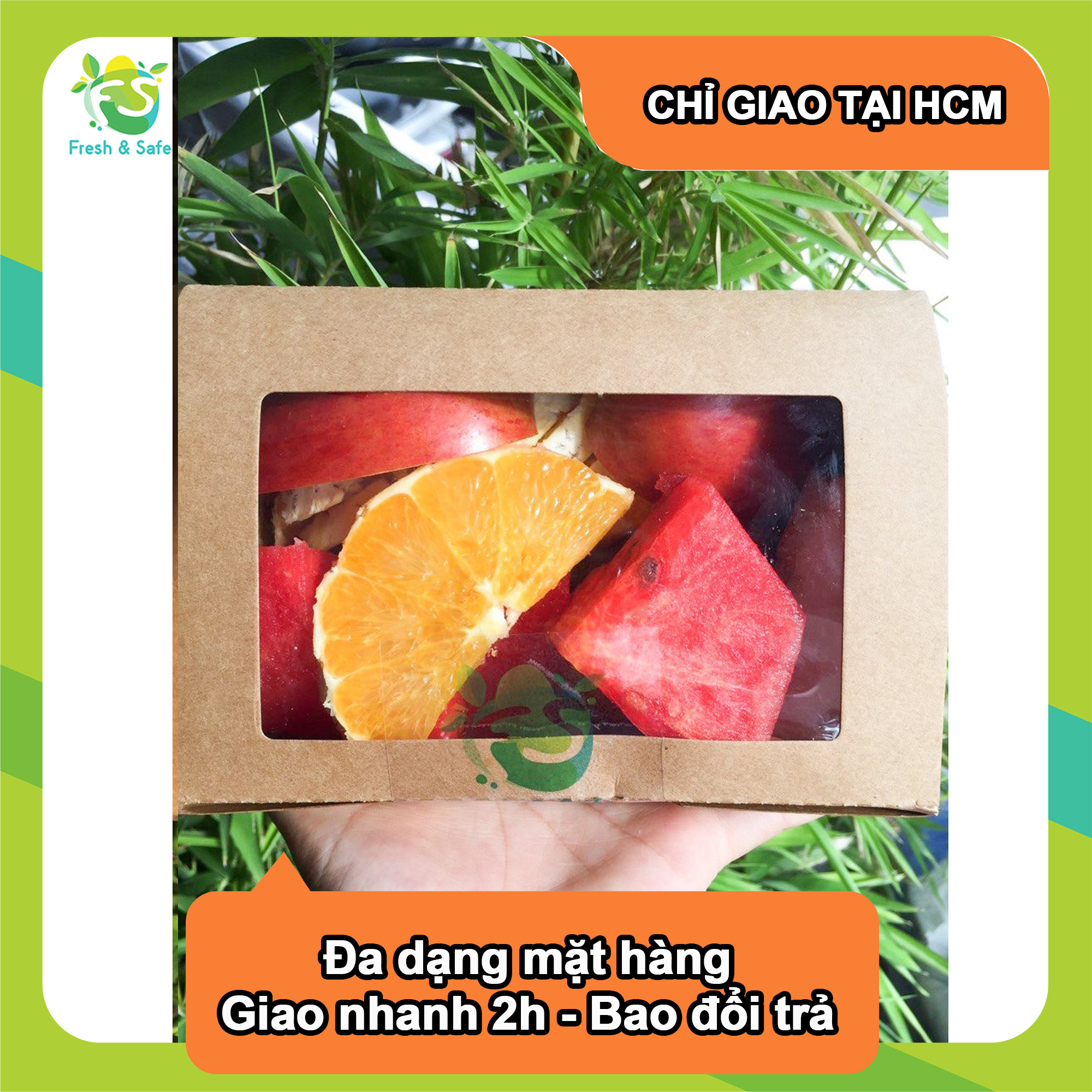 Trái cây cắt - hộp mix f4