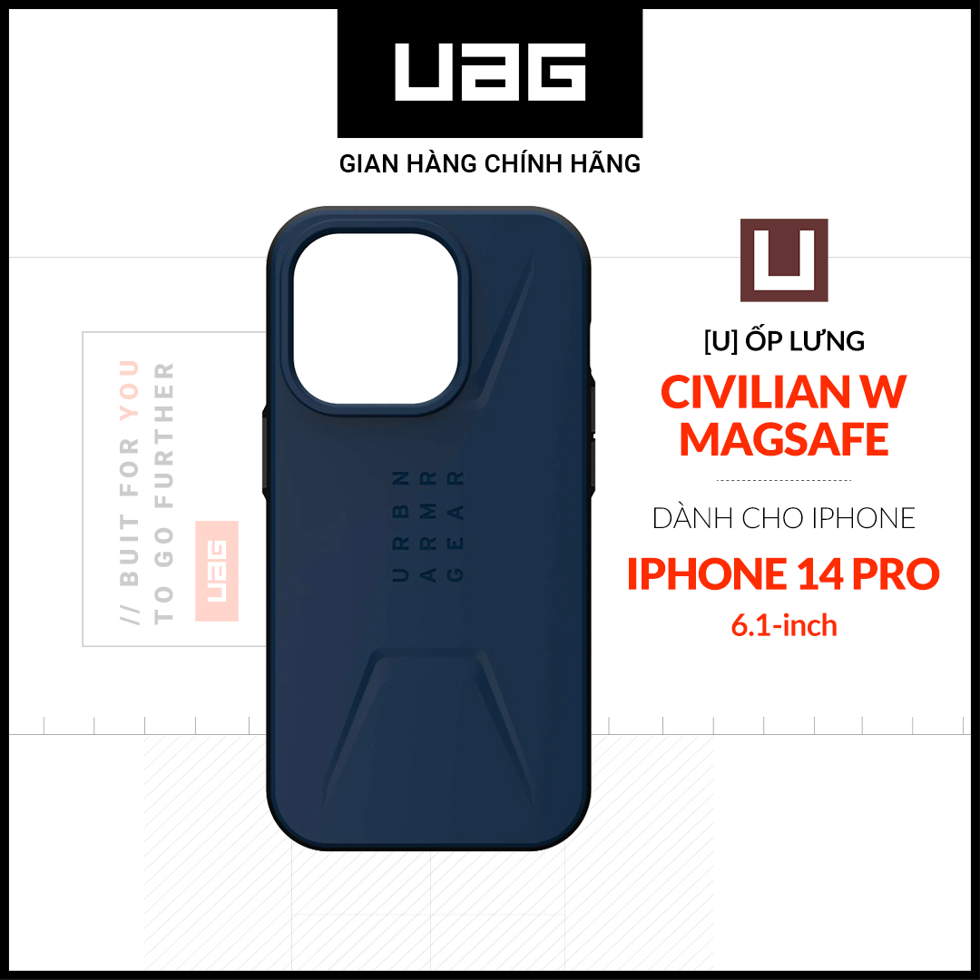 Ốp lưng uag civilian w magsafe cho iphone 14 pro