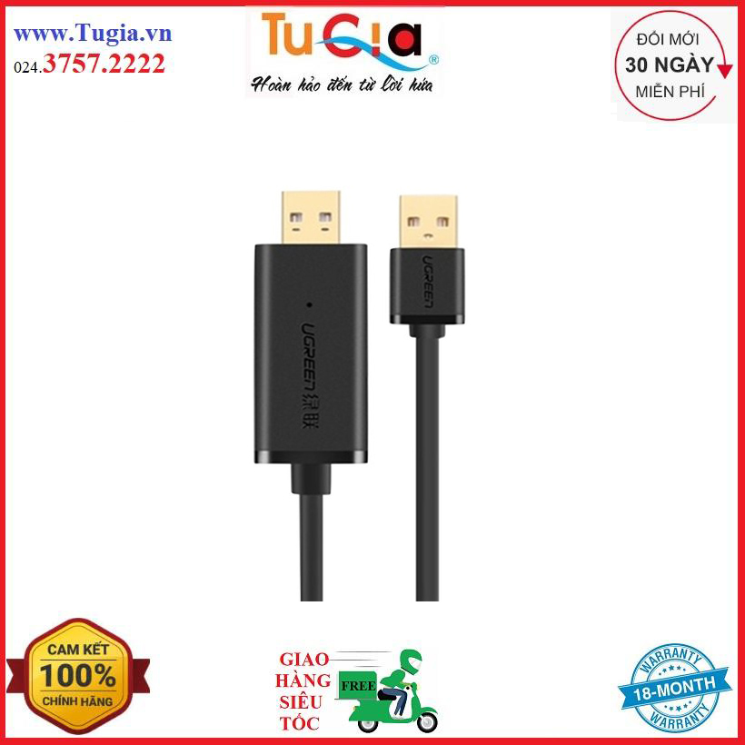 Cáp data link usb 2.0 cao cấp dài 2m ugreen 20233 - hàng chính hãng