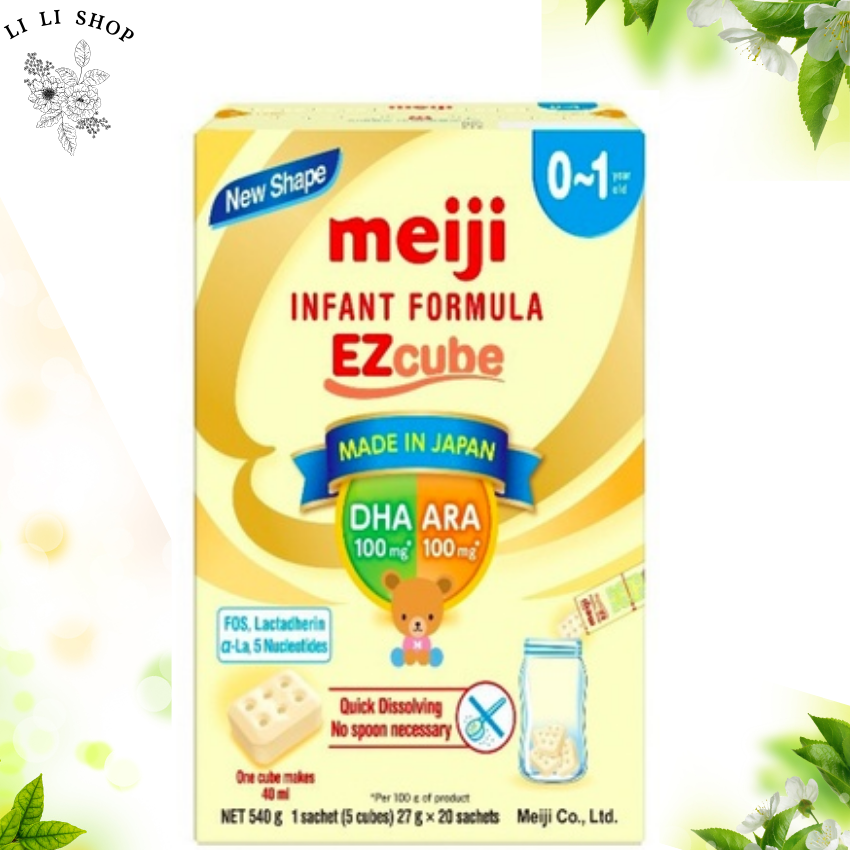 Sữa Meiji Infant Formula EZcube 540g - Dinh Dưỡng Cho Bé 0-1 Tuổi - Nhập Khẩu Chính Hãng Li Li Shop