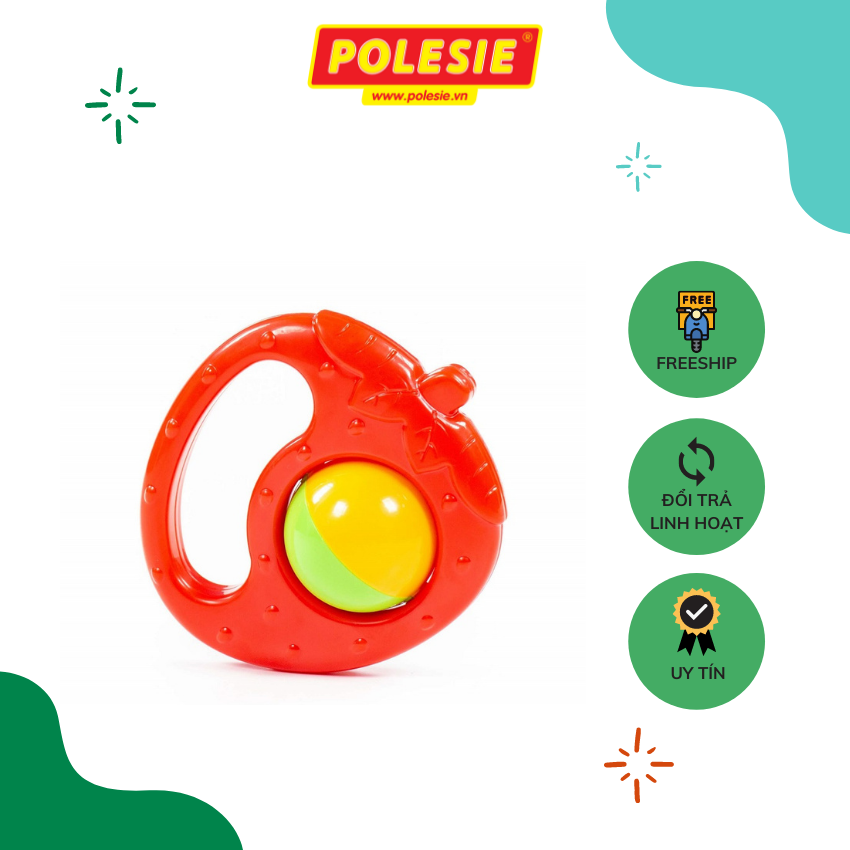 [FREESHIP] Xúc xắc lục lạc cho bé hình trái cây quả dâu táo lê Đồ chơi cho trẻ sơ sinh POLESIE SS03 Phuc Toys Shop đẹp mắt vui tai đầy sắc màu