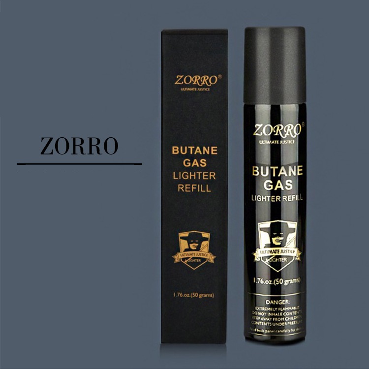 Bình Nạp Gas Zorro Cao Cấp Cho Bật Lửa Xài Gas (Không Gas)
