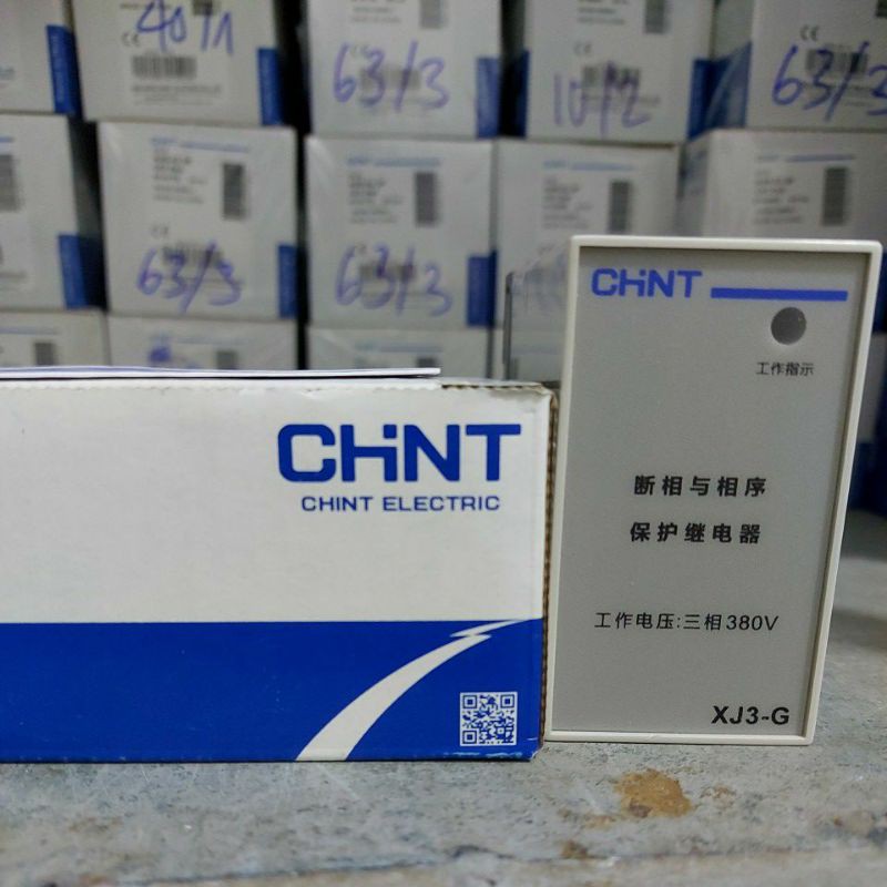 Rơ le bảo vệ pha chống mất pha, chống đảo pha Chint XJ3-G 380V hàng xịn sò