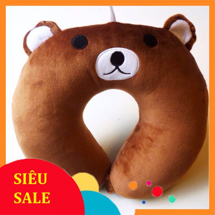 Gối kê cổ chữ U siêu dễ thương - thú nhồi gấu bông, được làm từ chất liệu cao cấp, siêu mềm mại, an toàn với thiết kế ôm gọn, nâng đỡ cổ
