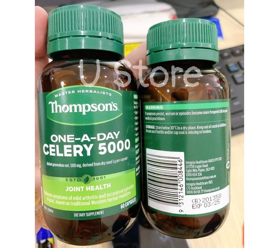 Hỗ trợ gout - thompsons celery 5000mg