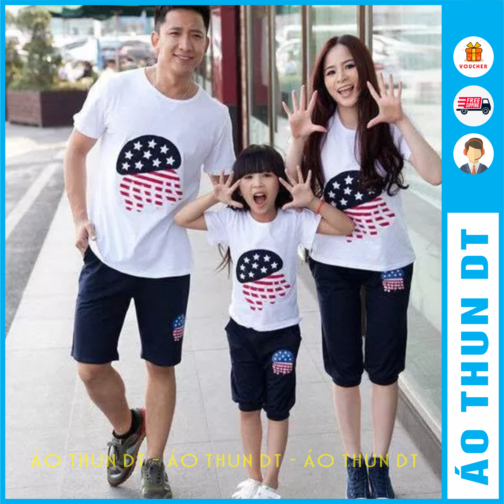Áo gia đình in hình sứa biển