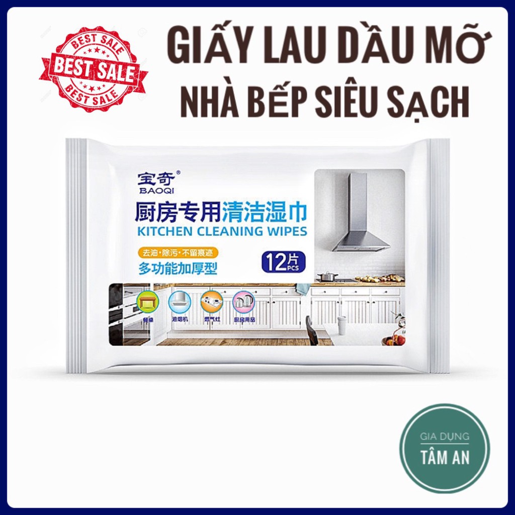 Giấy lau bếp kitchen wipe - lau dầu mỡ siêu tốc