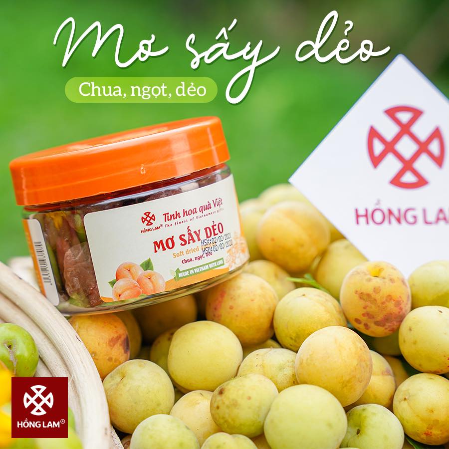 Ô mai mơ sấy dẻo hồng lam