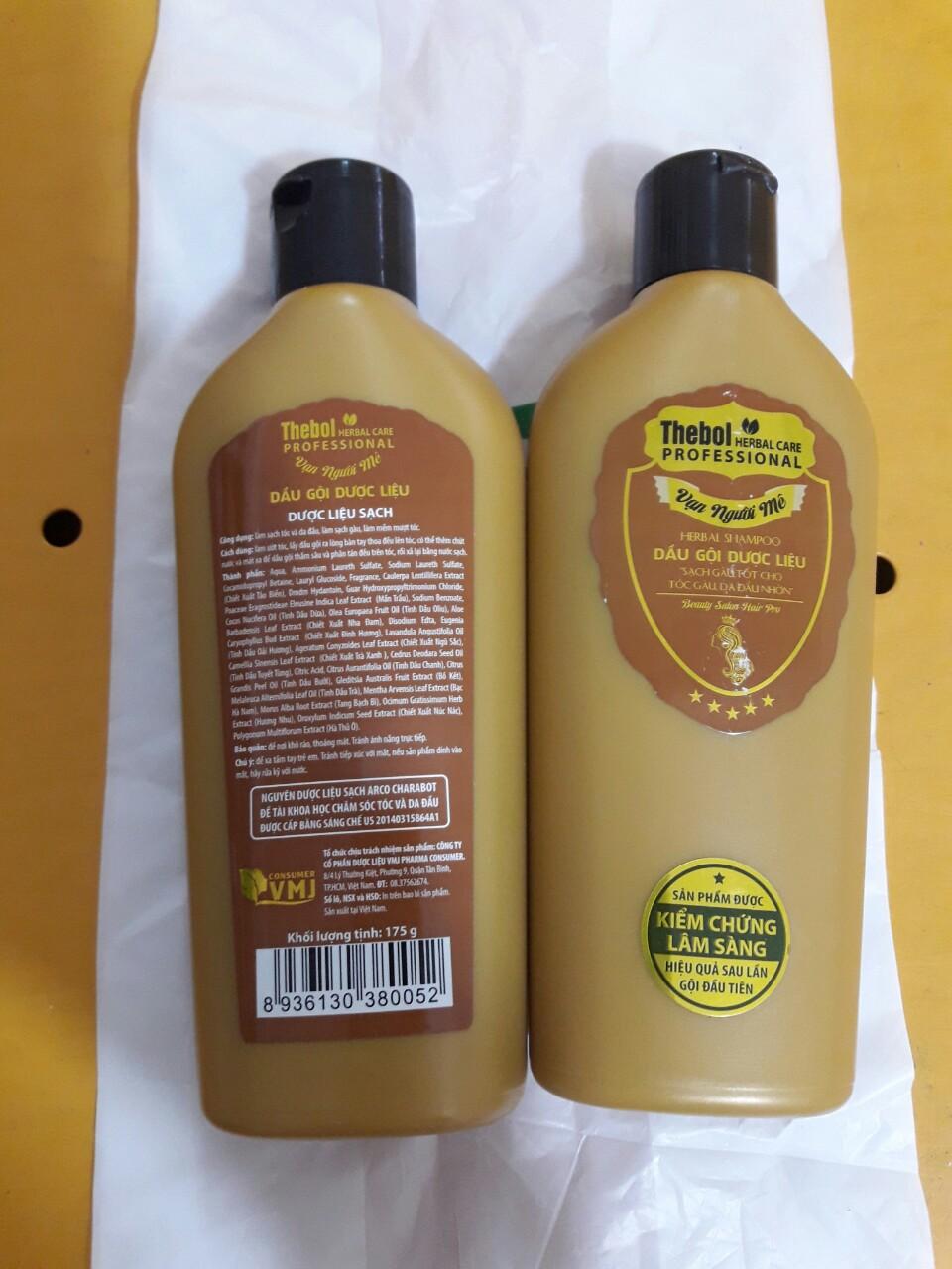 combo 2 chai Dầu gội dược liệu Thebol chuyên trị gàu, ngứa, vảy nấm