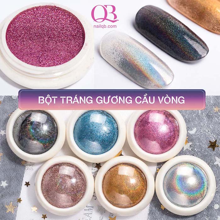 [HCM]Bột tráng gương cầu vồng ngũ sắc trang trí móng 0.2g