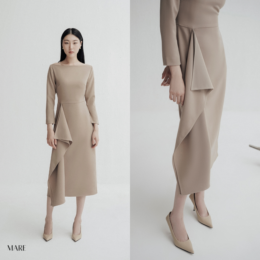 Mare - váy dài cổ thuyền - hanna dress